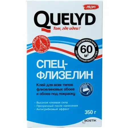 Клей для флизелиновых обоев Quelyd 60 м²