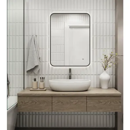 Зеркало в ванную комнату Luster 60x80 см с подсветкой светодиоды lextar smd 3030 12в холодного белого а