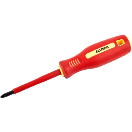 Отвертка крестовая диэлектрическая Elitech 231301 PZ1x80 мм