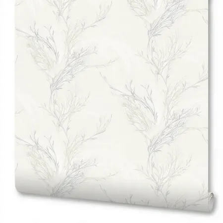 Обои флизелиновые Антураж Veresk белые 1.06 м AN9095-22 искусственные белые ветки сосны