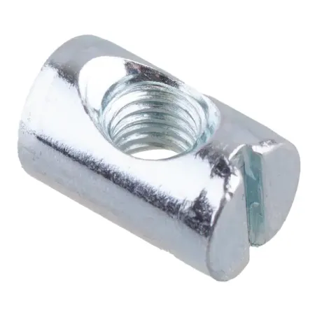 Бочонок 6x12 мм сталь цвет серебро 4 шт.