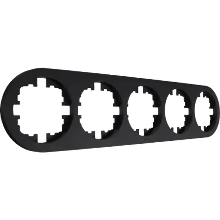 Рамка для розеток и выключателей Osen 5 поста цвет черный деревянная пазл рамка 15х15 лягушка 9 элементов арт g212