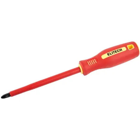 Отвертка крестовая диэлектрическая Elitech 231203 PH3x150 мм