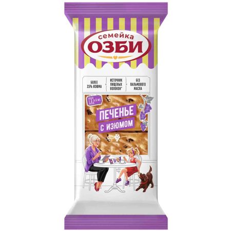 Печенье Семейка ОЗБИ с изюмом 180 г