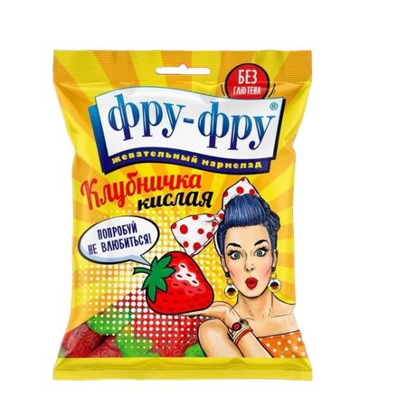 Мармелад жевательный Фру-Фру клубнички 80 г