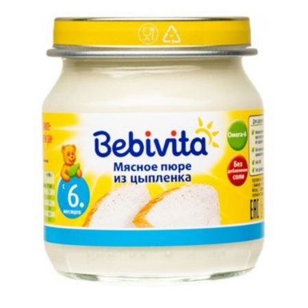 Пюре Bebivita цыплёнок, с 6 месяцев 100 г антун крингс цыпленок лёня или таинственное исчезновение