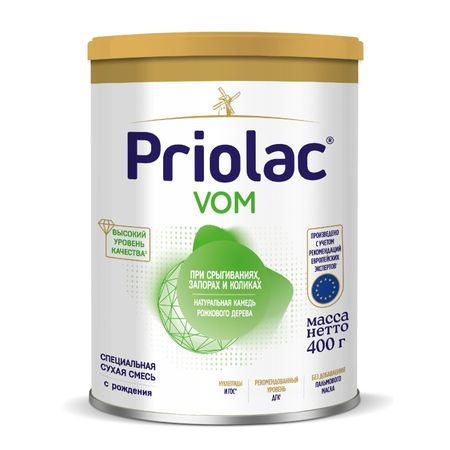 Смесь Priolac Vom специализированная, с 0 месяцев 400 г смесь nutrilak нутрилак premium пре с рождения молочная сухая 350 г
