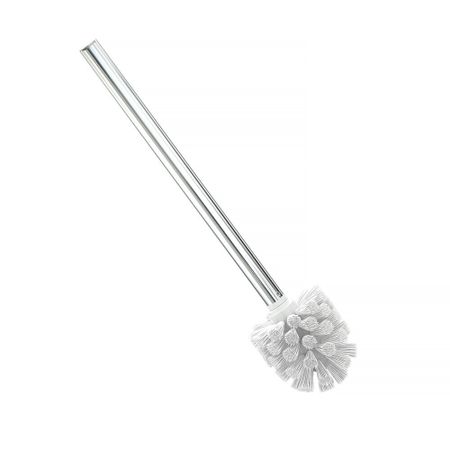 Ершик для унитаза Fora пластик хром/белый (FOR-WC001)