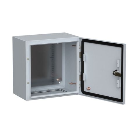 Щит распределительный навесной IEK Titan 5 ЩМП-30.30.20 металлический IP66 300х300х200 мм с монтажной панелью