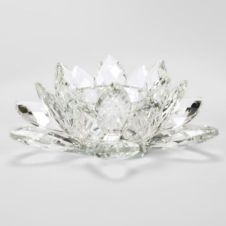 Подсвечник хрустальный Xiaogan xinhua Лотос большой 20,5х20,5х7,5 см