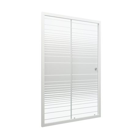 Душевая дверь Triton Слайд стекло с узором 100х185 см профиль белый 4 мм раздвижная (Щ0000064612)