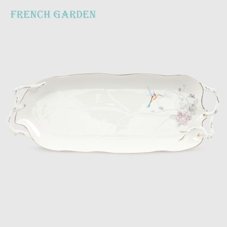 Блюдо с ручками French garden Lovebirds 39х16х4 см