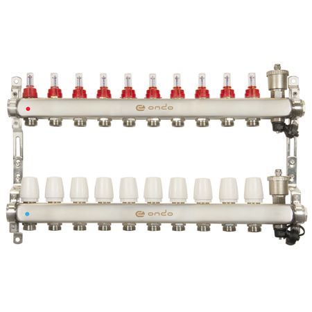 Коллекторная группа с расходомерами Ondo 1 ВР(г) х 10 выходов 3/4 НР(ш) ЕК х 1 ВР(г) формирование математических представлений у подготовительная группа 6 7 лет комплект из 12 карт