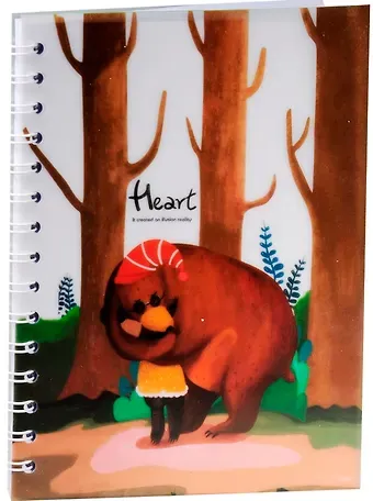 Тетрадь в клетку Hai Bin, Heart, 80 листов, в ассортименте