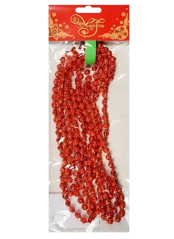 Новогодняя гирлянда Бусы (270см) красный маскарад