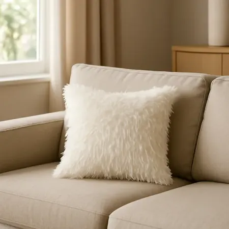 Подушка декоративная Linen Way Перья 45x45 см цвет кремовый