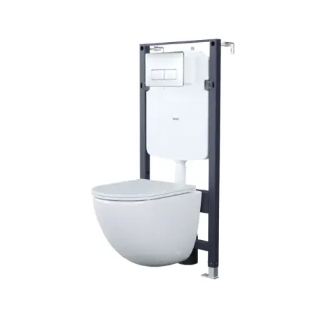 Комплект инсталляция с унитазом Iddis ODDAX01i73 безободковый с микролифтом клавиша цвет хром