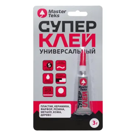 Секундный клей Masterteks 3 г