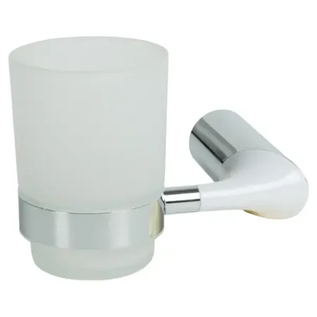 Стакан для зубных щеток Swensa Lock SWR-6600-33-CRM подвесной стекло/металл цвет хром