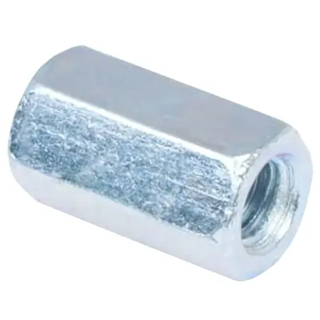 Гайка переходная удлиненная шестигранная М6 DIN 6334 сталь оцинкованная 12 шт.