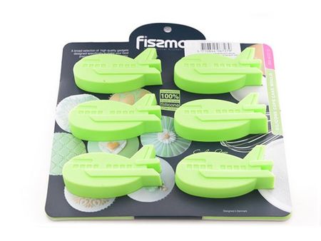 Форма для выпечки 6 кексов Fissman Самолеты  Зеленый чай (6727)