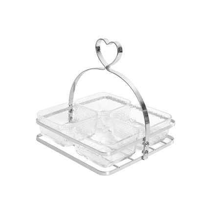 Менажница Fissman 23x22x10см на стальной подставке (16363) менажница krosno гламур 24 см