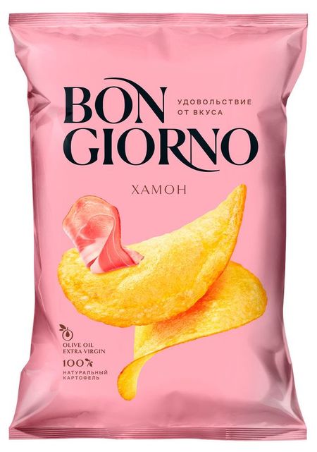 Чипсы картофельные Bon Giorno Хамон, 80 г