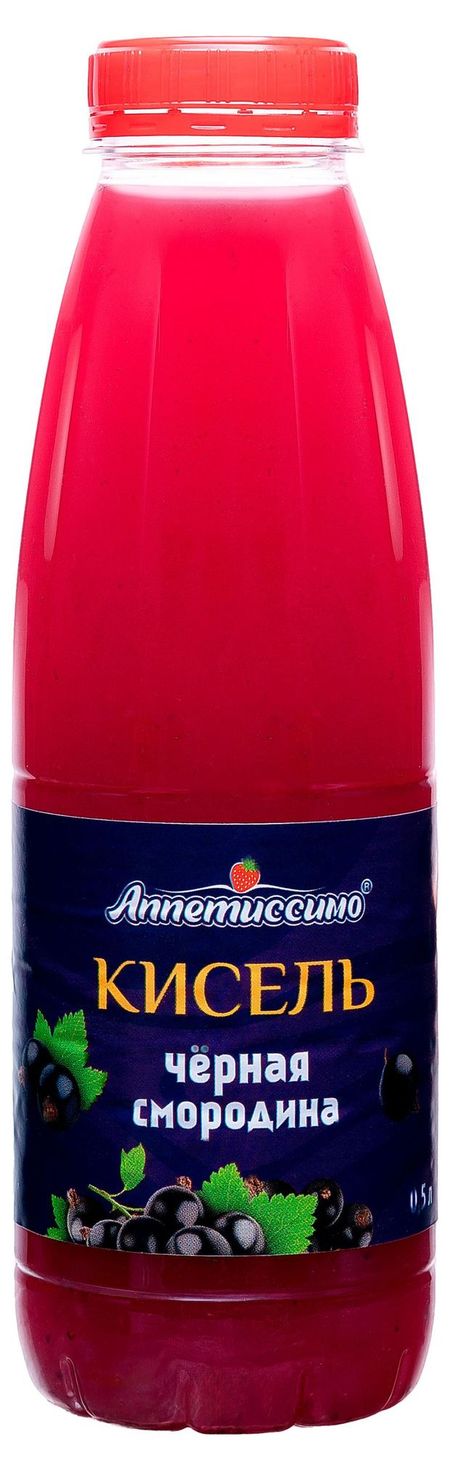 Кисель плодово-ягодный Аппетиссимо черная смородина охлажденный, 500 мл
