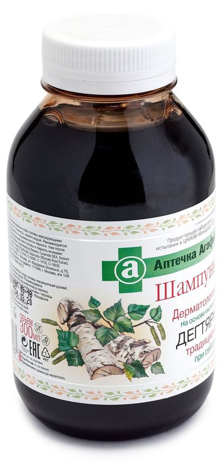 Шампунь для волос Рецепты Бабушки Агафьи Дегтярный традиционный, 300 мл