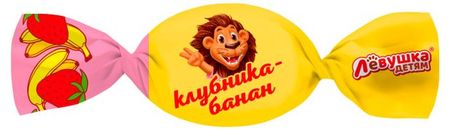 Конфета Левушка со вкусом клубника-банан, вес