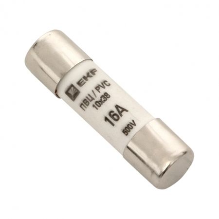Вставка плавкая EKF ПВЦ 2P 16А 50 кА 500 В цилиндрическая (20 шт.) (pvc-10х38-16)