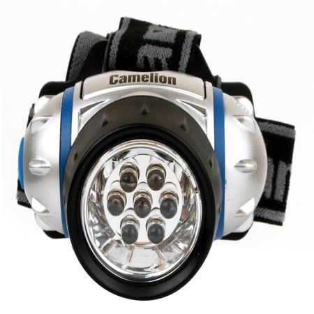 Фонарь налобный Camelion светодиодный 7 LED на батарейках AAA пластик 3 режима (LED5310-7F3)
