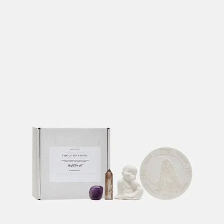 Статуэтка VIBE OF YOUR HOME Набор Алтарь: Статуэтка Мылыш Будда, Подставка, Раухтопаз, Аметист кристалл аметист runyangshi