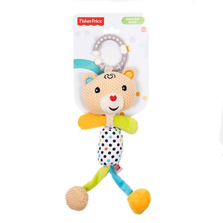 Мягкая игрушка FISHER PRICE Погремушка с колокольчиком Медвежонок 0+ moonbiffy бумажное конфетти медвежонок 150 шт