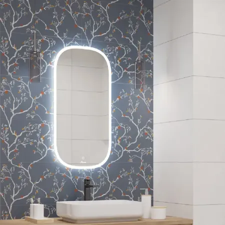 Панно настенное LB Ceramics Моррис 60x60.3 см глазурованный керамогранит матовый цвет синий комплект