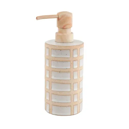 Дозатор для мыла пуарэ керамика бежевый
