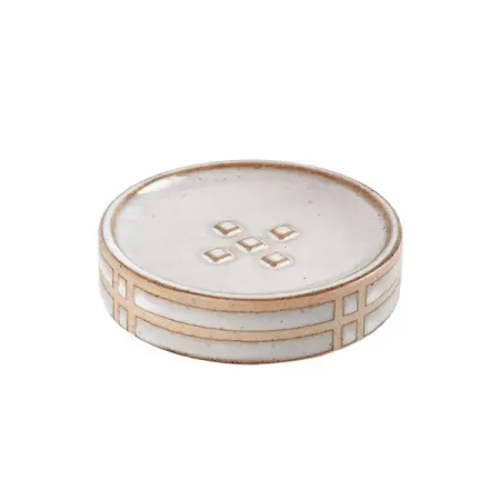 Мыльница пуарэ керамика бежевый