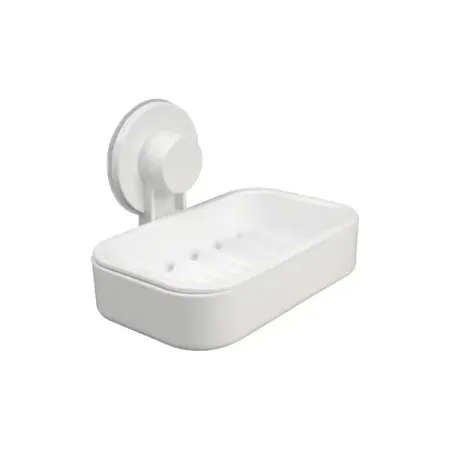 Мыльница на присосках навес easy пластик белый