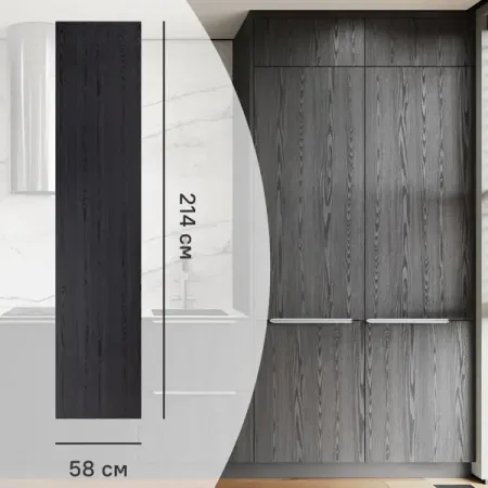 Фальшпанель для кухонного шкафа Канск 58x214 см KONSENSA ЛДСП цвет черный