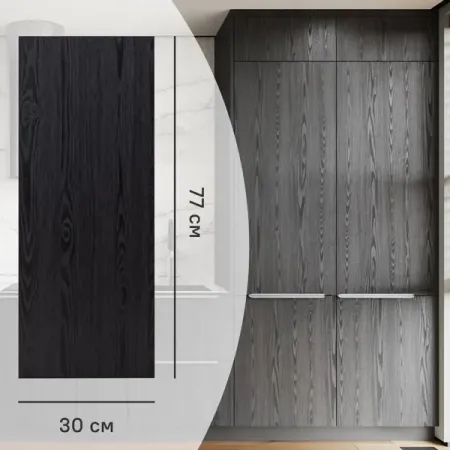 Фасад кухонного шкафа Канск 30x77 см KONSENSA ЛДСП цвет черный простой стиль матовые золотые ручки для шкафа твердый алюминиевый сплав ручки для кухонного шкафа ручки для ящиков мебельная фурнитура