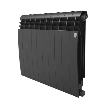 Радиатор секционный Royal Thermo BiLiner B 500/87 10 секций боковое подключение биметалл черный