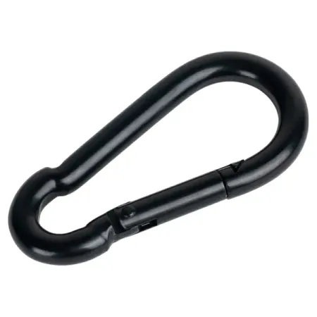 Карабин усиленный DIN 5299 8x80 мм цвет черный матовый карабин пружинный 8х80мм усиленный нержавеющая   1шт