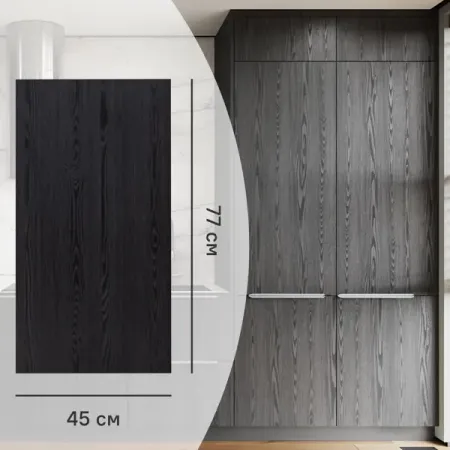 Фасад выдвижного ящика Канск 45x77 см KONSENSA МДФ цвет черный xy 4 шт компл светоотражающая наклейка для открывания двери предупреждение наклейка для стайлинга автомобиля автомобильный декор