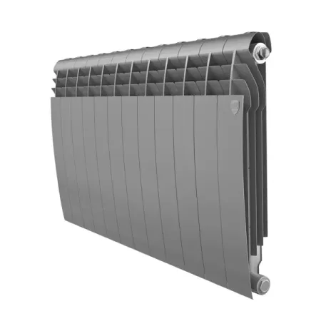 Радиатор секционный Royal Thermo BiLiner B 500/87 12 секций боковое подключение биметалл серый