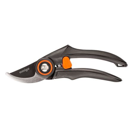 Секатор плоскостной Amigo с лезвиями из стали SK5 и пластиковыми рукоятками (76201)