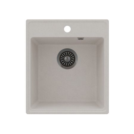 Мойка для кухни Maunfeld Perla 43х49х18 см врезная кварц кремовая