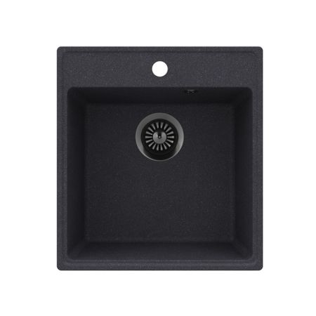 Мойка для кухни Maunfeld Perla 46х50х18 см врезная кварц темно-серая