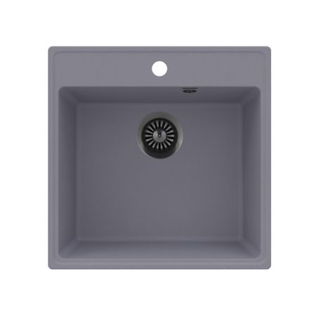 Мойка для кухни Maunfeld Perla 51х51х18 см врезная кварц светло-серая