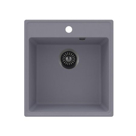 Мойка для кухни Maunfeld Perla 46х50х18 см врезная кварц светло-серая