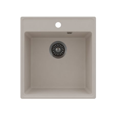 Мойка для кухни Maunfeld Perla 46х50х18 см врезная кварц светло-бежевая